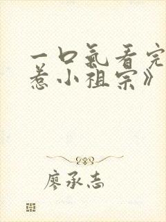 一口气看完《别惹小祖宗》