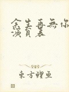 余生再无你短剧演员表