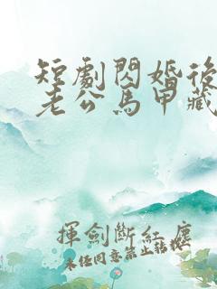 短剧闪婚后豪门老公马甲藏不住了播放