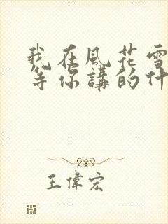 我在风花雪月里等你讲的什么