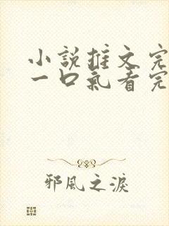 小说推文完结文一口气看完