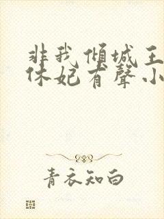 非我倾城王爷要休妃有声小说