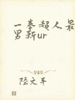 一拳超人最强之男新ur