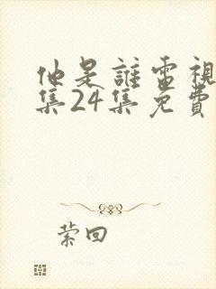 他是谁电视剧全集24集免费播放