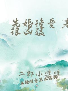 先婚后爱 老公很凶猛