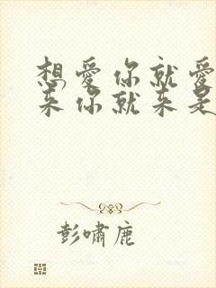 想爱你就爱,想来你就来是什么歌