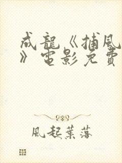 成龙《捕风追影》电影免费观看中文版