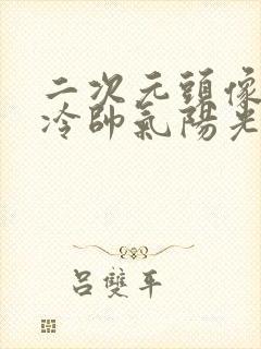二次元头像男高冷帅气阳光系
