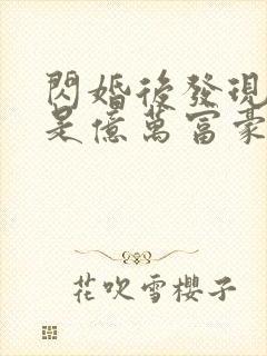 闪婚后发现老公是亿万富豪小说txt