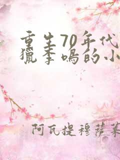 重生70年代打猎李鸣的小说