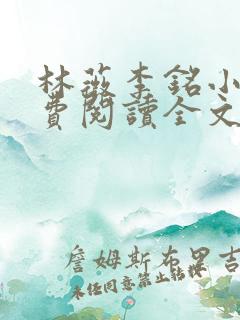 林薇李铭小说免费阅读全文最新章节