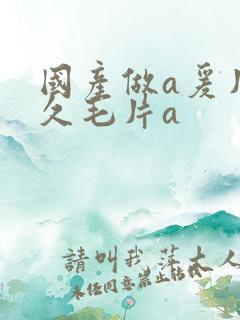 国产做a爰片久久毛片a