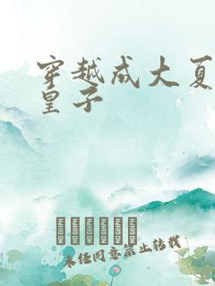 穿越成大夏国九皇子