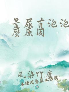 晨尿有泡泡是什么原因