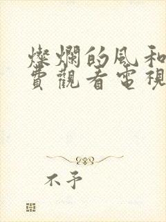 灿烂的风和海免费观看电视剧