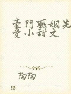 豪门联姻先婚后爱小甜文