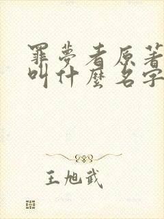 罪梦者原著小说叫什么名字