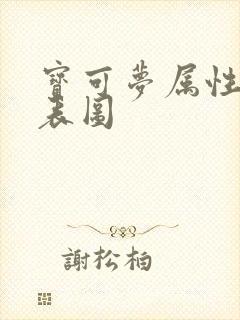 宝可梦属性克制表图