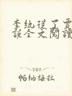 李纨从了贾兰小说全文阅读免费