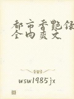 都市香艳录高h全肉爽文