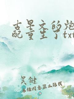 古早文的炮灰女配重生了txt