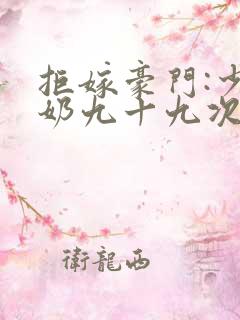 拒嫁豪门:少奶奶九十九次出逃