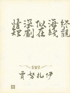 情深似海终成空短剧在线观看全集