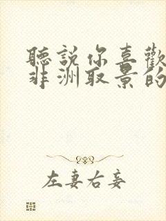 听说你喜欢我在非洲取景的地方