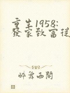 重生1958:发家致富从南锣鼓巷开始电子书
