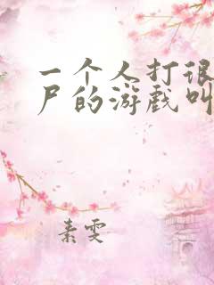 一个人打很多僵尸的游戏叫什么