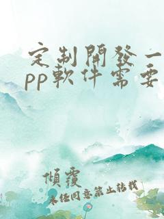 定制开发一个app软件需要多少钱