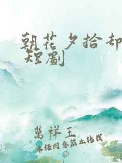 朝花夕拾却已迟 短剧