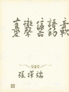 有微信语音可以变声器的软件