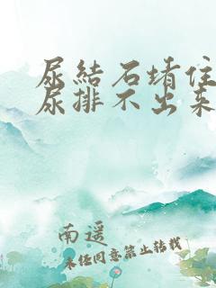 尿结石堵住尿道尿排不出来怎么办