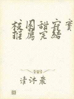 校园甜宠实体书推荐完结