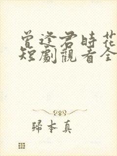 曾逢君时花照眼短剧观看全