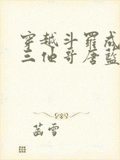 穿越斗罗成为唐三他哥唐蓝