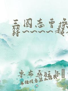 三国志曹操传秘籍~~~~超全