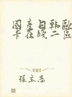 国产日韩欧美不卡在线二区