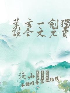 叶玄一剑独尊小说全文免费阅读