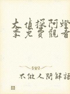 大侦探阿灯第四季免费观看