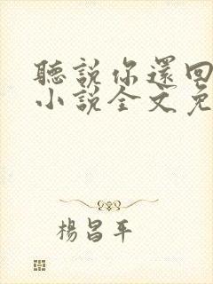 听说你还回忆我小说全文免费阅读