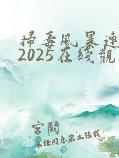 扫毒风暴连续剧2025在线观看全集