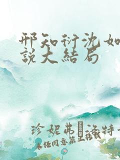 邢知衍沈如霜小说大结局