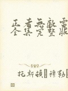 正者无敌电视剧全集完整版免费
