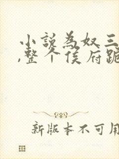 小说为奴三年后,整个侯府跪求我原谅