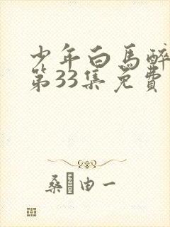 少年白马醉春风第33集免费观看