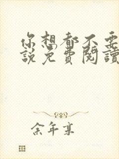 你想都不要想小说免费阅读