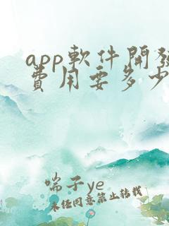 app软件开发费用要多少钱