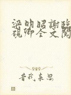 梁明昭谢临飞沈砚卿全文阅读